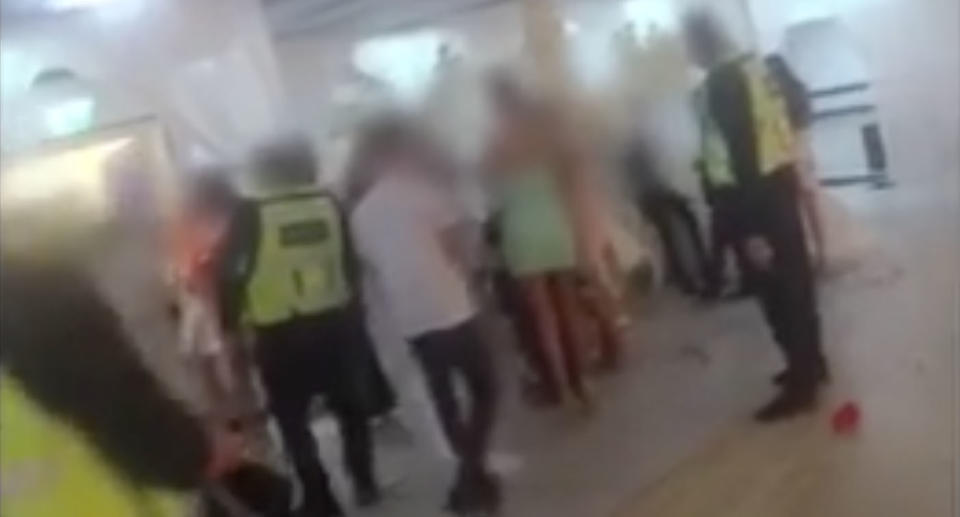 Police body cam capture wedding guests flouting coronavirus rules in London.
