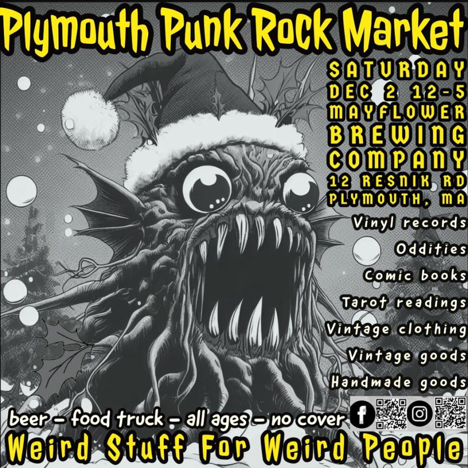 The Plymouth Punk Rock Marketplace returns to Mayflower Brewing Company in Plymouth Saturday, Dec. 2.