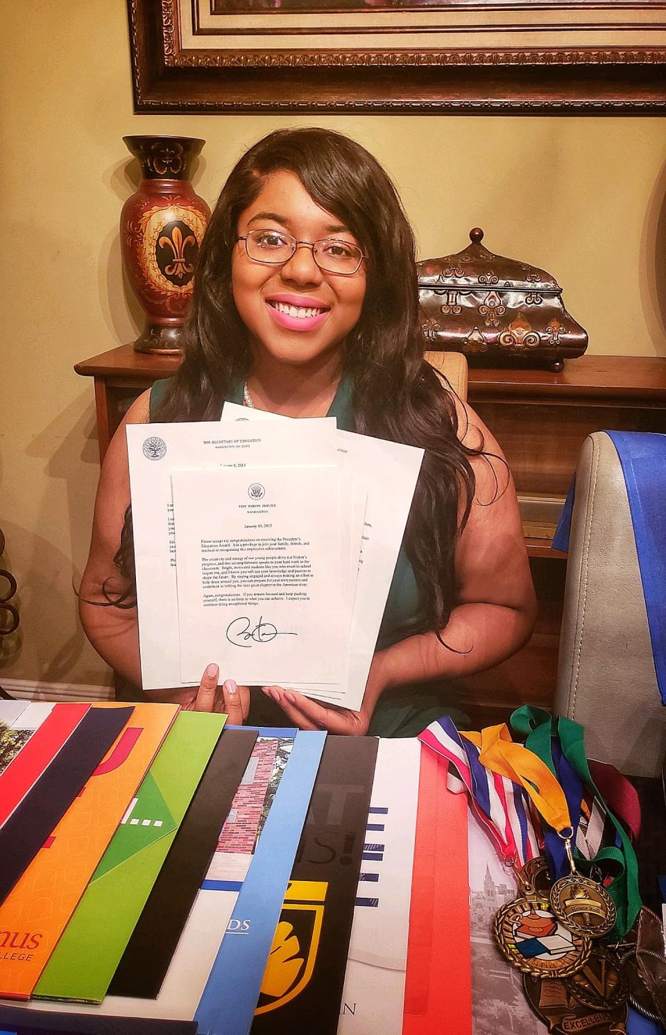 Normandie Cormier, 18, had to narrow down her options after receiving more than 100 acceptance letters and millions in scholarships.