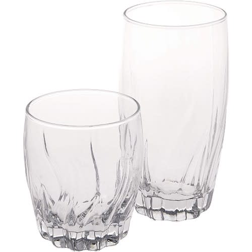 Anchor Hocking Central Park Small and Large Drinking Glasses, 16-Piece Glassware Set. (Photo: Amazon)