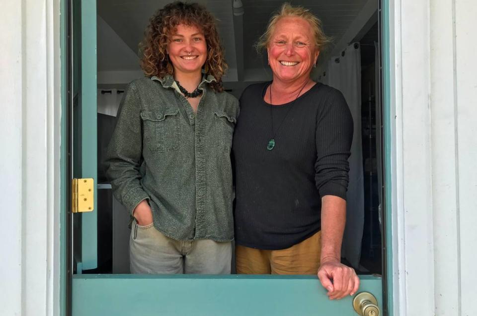 Mushrooms on Main assistant mycologist Lily Smith, left, and owner Jennifer Perryman hope to open a retail shop soon at 704 Main St. in Cambria. They sell their fungi to retail outlets and restaurants.
