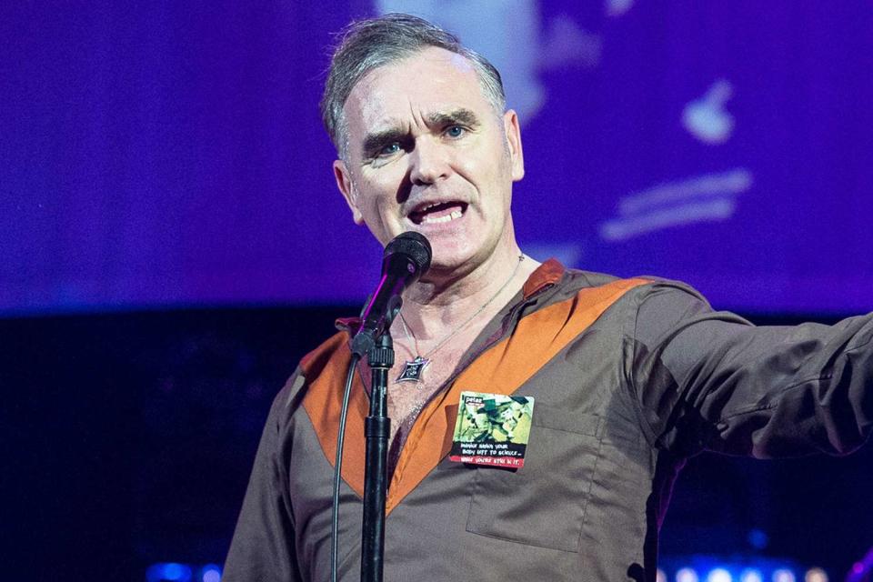 <p>David Wolff-Patrick/Redferns/Getty</p> Morrissey performs at Le Grand Rex on October 27, 2014 in Paris.