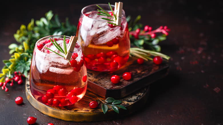 cranberry fizz cocktails