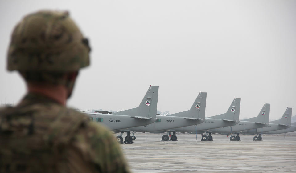 Image: Afghan Air Force planes in Kabul (Christine-Felice Rohrs / picture alliance via Getty Images file)