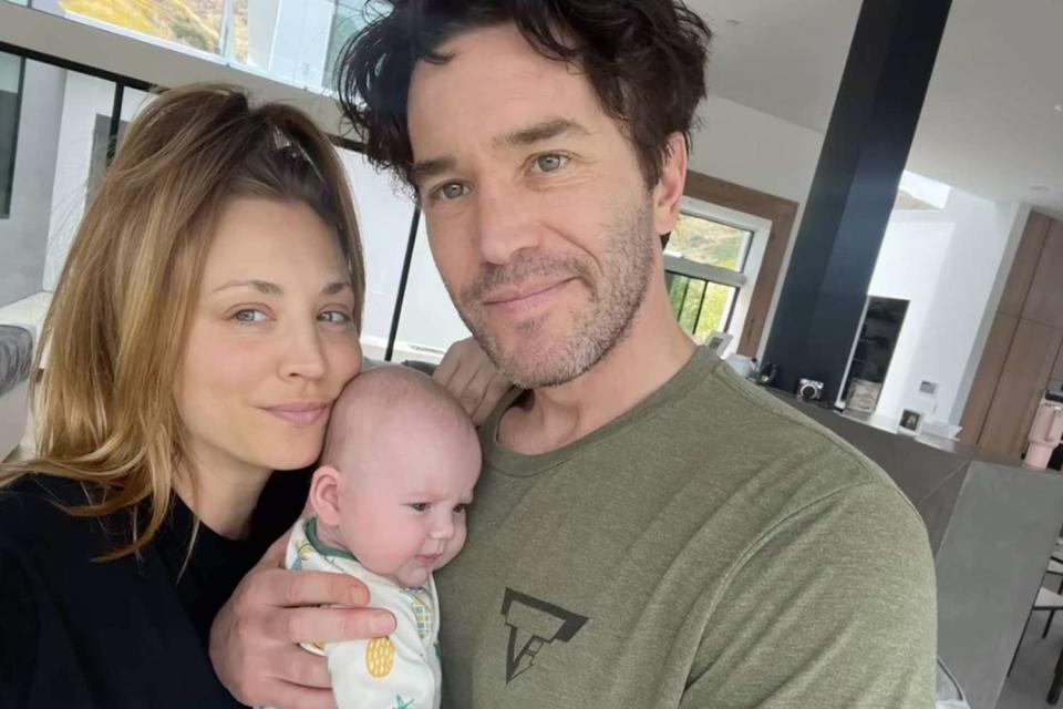 <p>Instagram/kaleycuoco</p> Kaley Cuoco, Tom Pelphrey and their daughter Matilda