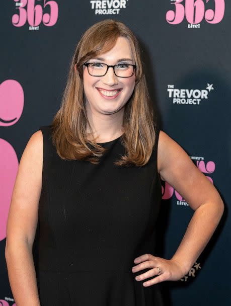 PHOTO: In this March 13, 2023, file photo, Delaware State Senator Sarah McBride attends an event in New York. (Photographer Lev Radin/Sipa USA via AP, FILE)