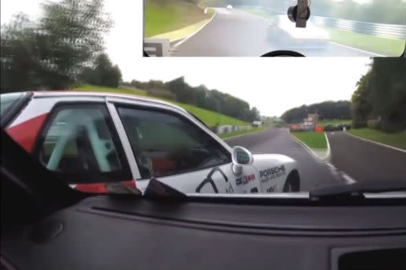 Porsche and Renault Clio 172 crash