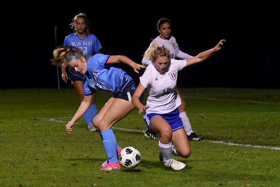 Granville's Ella Hoover (left) is one of the top girls soccer players in Ohio.