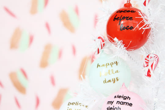 Make these punny ornaments