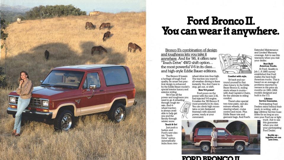 1986 ford bronco ii magazine advertisement