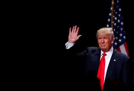 Republican U.S. presidential nominee Donald Trump speaks to the Detroit Economic Club at the Cobo Center in Detroit, Michigan August 8, 2016. REUTERS/Eric Thayer