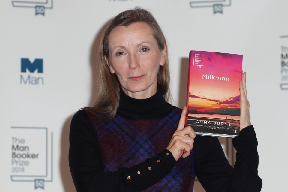 Winner: Anna Burns holds her book 'Milkman': AFP/Getty Images