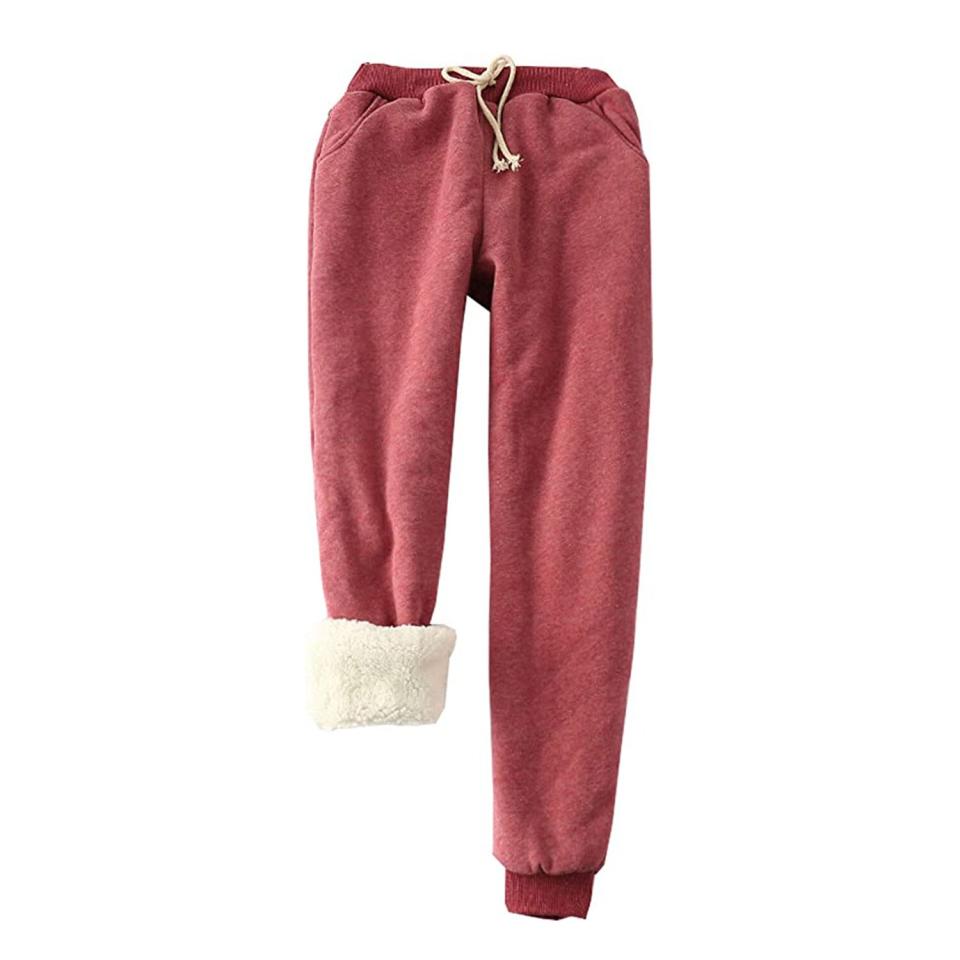 Flygo Women's Winter Warm Fleece Joggers Pants