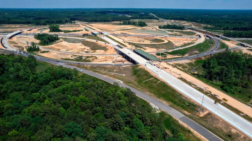 The interchange where N.C. 540, Interstate 40 and U.S. 70 will meet near the Wake/Johnston county line, as seen on May 22.