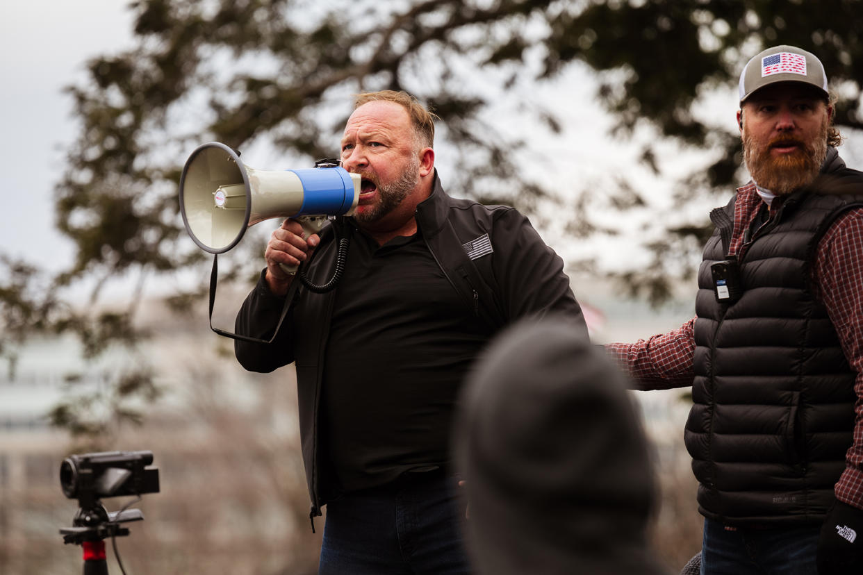 alex-jones-jan-6 - Credit: Jon Cherry/Getty Images