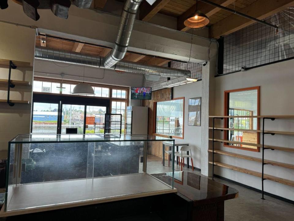 The cafe, market and deli counter space inside Mercato della Bonta, a restaurant and cafe in suite 128 of the Granary Building at 1211 Granary Ave. in Bellingham, Wash. on Wednesday, June 26, 2024.