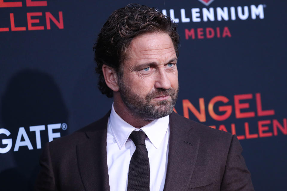 WESTWOOD, LOS ANGELES, CALIFORNIA, USA - AUGUST 20: Actor Gerard Butler arrives at the Los Angeles Premiere Of Lionsgate's 'Angel Has Fallen' held at the Regency Village Theatre on August 20, 2019 in Westwood, Los Angeles, California, United States. (Photo by Xavier Collin/Image Press Agency/Sipa USA)