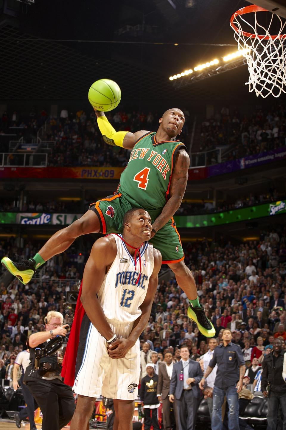 One of Robinson's most memorable dunks came in 2009 when he jumped over Dwight Howard