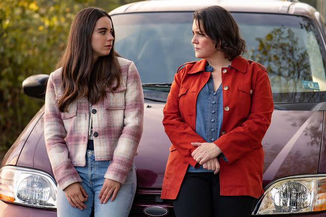 <p>Colin Bentley/SHOWTIME</p> Sarah Desjardins (left) and Melanie Lynskey in 'Yellowjackets'