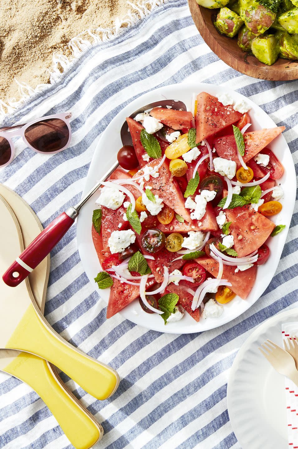 watermelon tomato feta salad