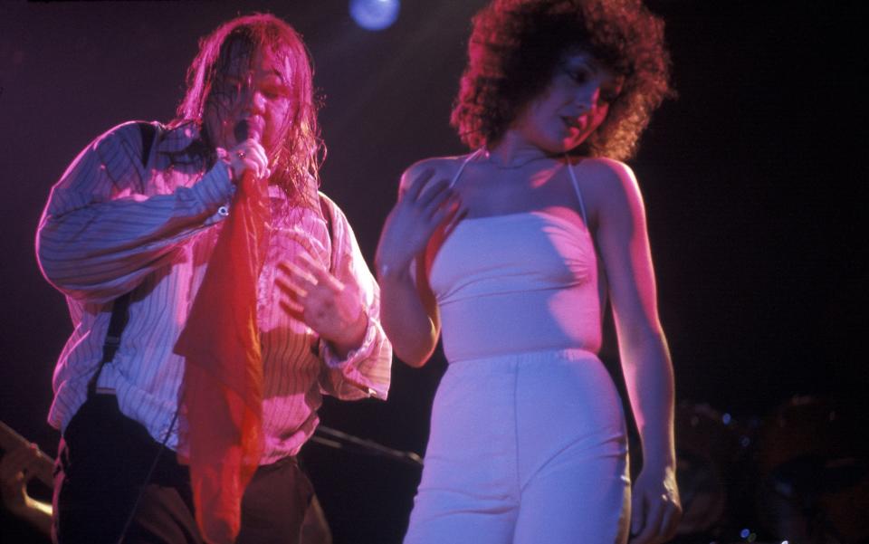 'I cannot believe how far down my throat he is getting his tongue. It was like a full stomach x-ray': Karla De Vito on Meat Loaf, pictured here in 1978 in New York - Waring Abbott