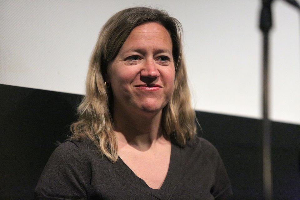 Filmmaker Katy Chevigny speaks at Focus Forward: Short Films, Big Ideas during the 2012 Tribeca Film Festival at the on April 25, 2012 in New York City.