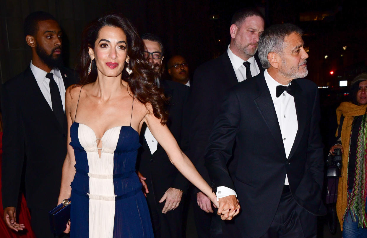Amal Clooney served up a dose of Hollywood glamour at last night’s award ceremony in New York [Photo: Getty]