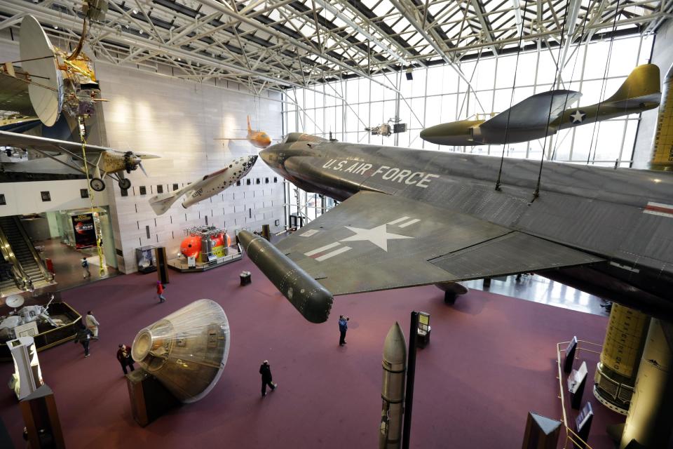 This Feb. 28, 2013 photo shows a U.S. Air Force North American X-15 aircraft hanging inside the Smithsonian Institution Air and Space Museum in Washington. There are probably more free things to do in the U.S. capital than nearly any other major city in the world. The most popular museums and the zoo are free, thanks to government funding, as well as the picturesque memorials and monuments. With so many free options, the biggest challenge might be narrowing down what to see. (AP Photo/Alex Brandon)