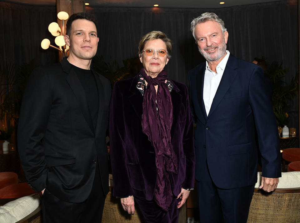 (L-R) Jake Lacy, Annette Bening and Sam Neil