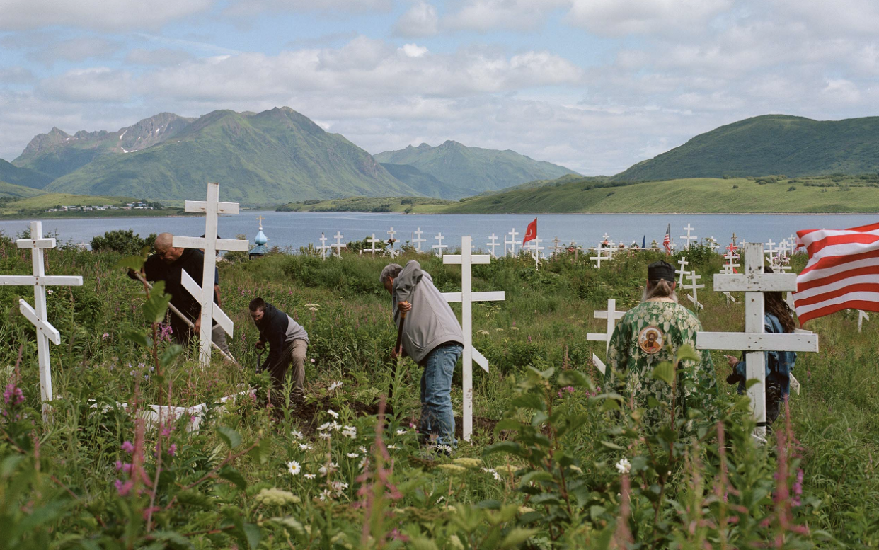 In the summer of the remains of Anastasia Ashouwak were brought from Carlisle to this grave yard in Old Harbor, Alaska 121 years after she died thousands miles from home. (Photo/Brian Adams)