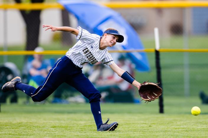 Enterprise plays Duchesne during the 2A girls softball finals at Spanish Fork Sports Park in Spanish Fork on May 13, 2023. | Ryan Sun, Deseret News