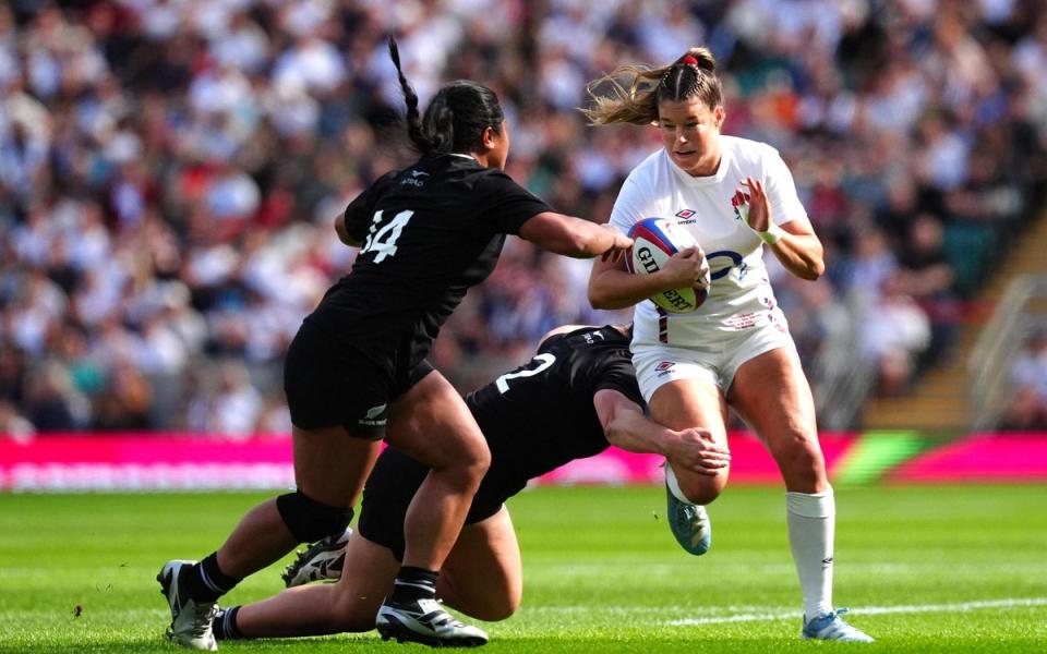 Hat-trick hero: Jess Breach notched three tries as England beat New Zealand in Canada (David Davies/PA Wire)