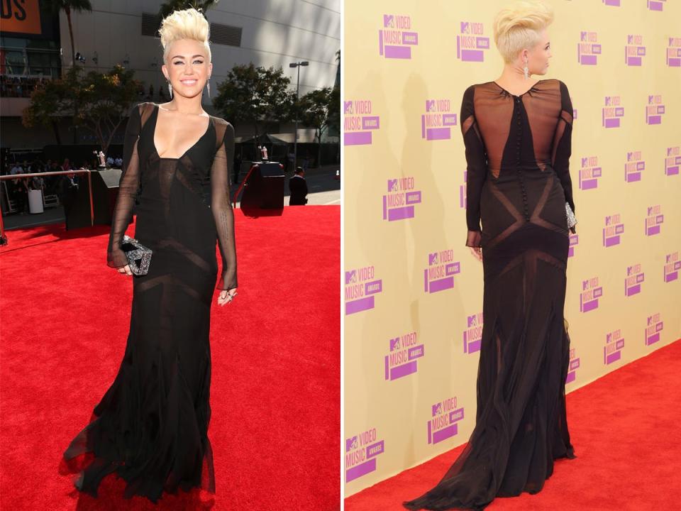 Miley Cyrus at the MTV Video Music Awards on September 6, 2012.