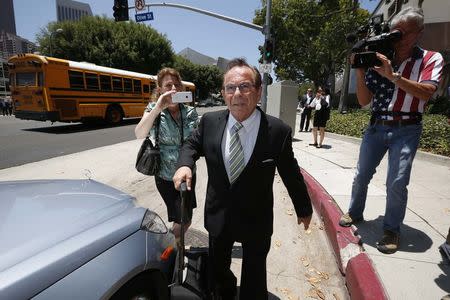 Donald Sterling's lawyer Max Blecher arrives at court in Los Angeles, California July 8, 2014.REUTERS/Lucy Nicholson