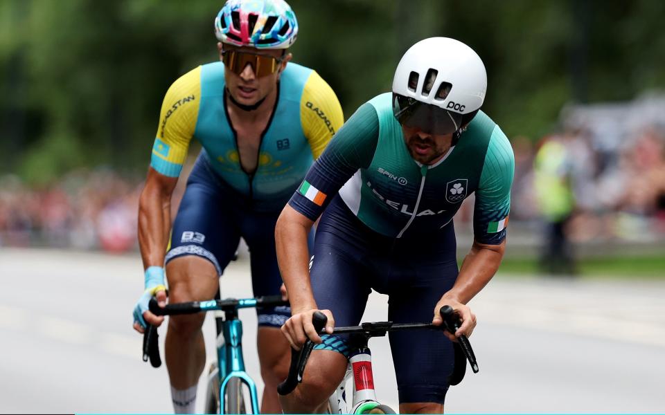 Ben Healy and Alexey Lutsenko in Olympic road race.