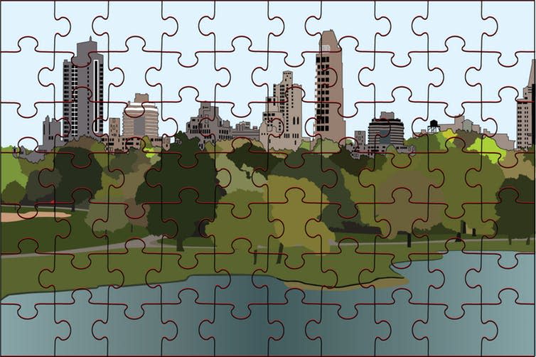 <span class="caption">Like a jigsaw puzzle: everything in it’s place.</span> <span class="attribution"><a class="link " href="https://www.shutterstock.com/image-vector/vector-image-puzzle-park-imposed-on-59282254" rel="nofollow noopener" target="_blank" data-ylk="slk:Shutterstock.;elm:context_link;itc:0;sec:content-canvas">Shutterstock.</a></span>