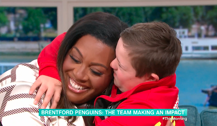 Alison Hammond was charmed by a young guest. (ITV grab)