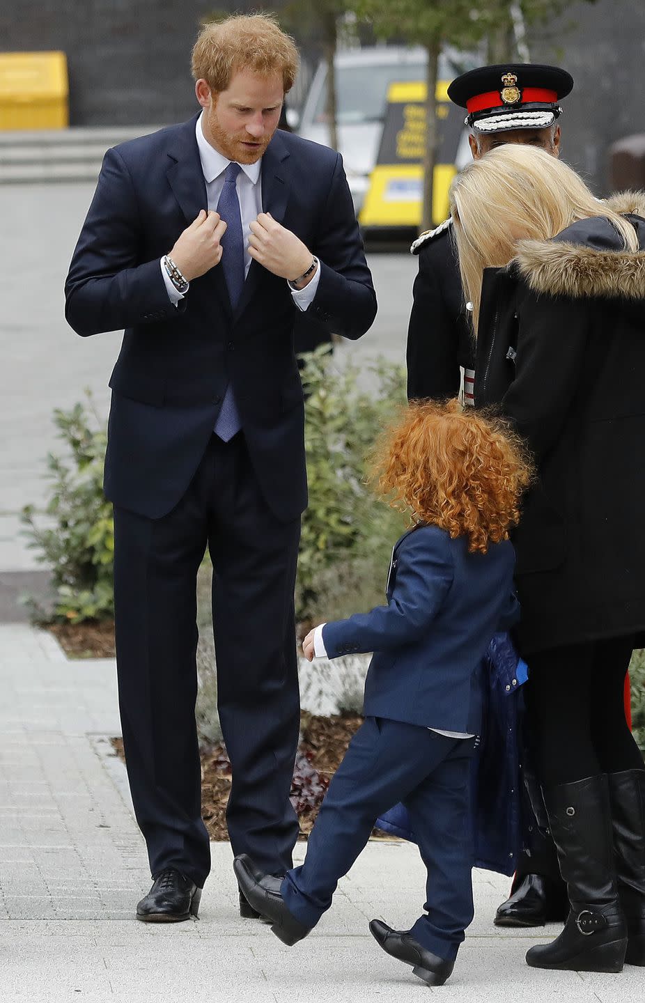 <p>Prince Harry officially met his mini-me back in 2016 at the Metropolitan Police Service of Remembrance.</p>