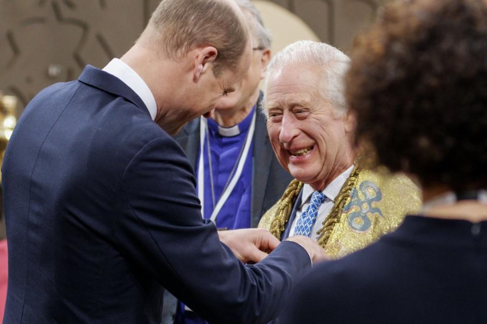 The King and Prince of Wales during coronation ceremony rehearsals  (BBC/PA) (PA Media)