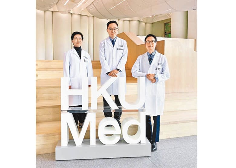 港大研究團隊成員包括：鄺麗雲教授（左起）、李浩勳醫生及吳偉棠教授。
