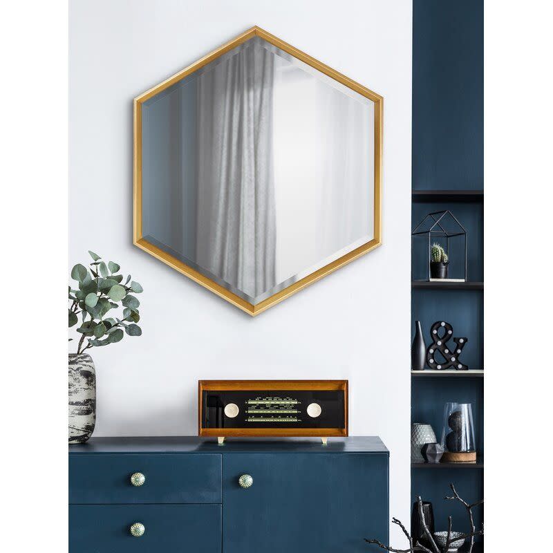 5) Gold Bensonhurst Beveled Accent Mirror