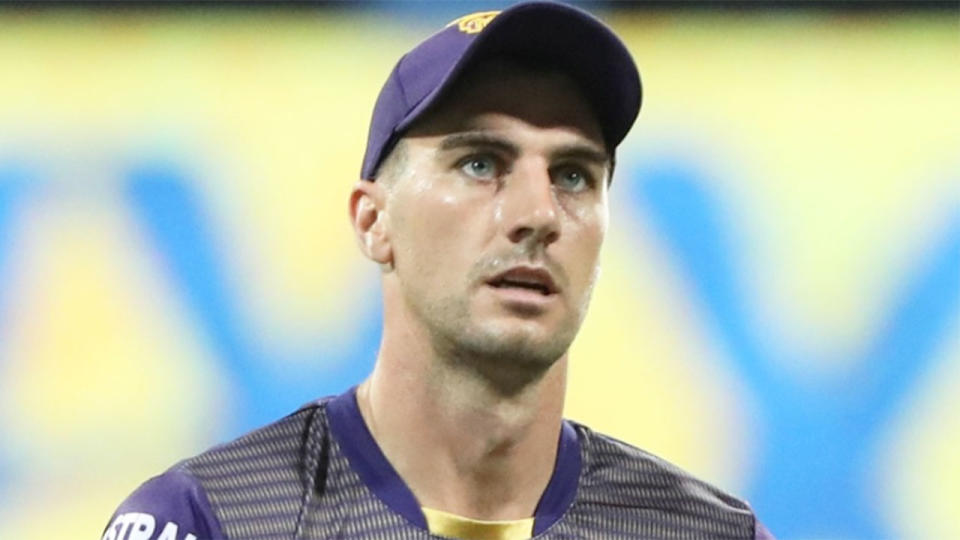 Pictured here, Kolkata Knight Riders fast bowler Pat Cummins.