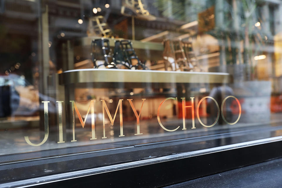 NEW YORK, NY - JULY 25:  A Jimmy Choo store stands in lower Manhattan on July 25, 2017 in New York City. Michael Kors Holdings announced on Tuesday that it had agreed to buy the shoe company Jimmy Choo for 896 million pounds, or about $1.2 billion. As retail sales across the country continue to weaken, many companies are starting to search for new sources of growth, especially in more luxury brand markets.  (Photo by Spencer Platt/Getty Images)