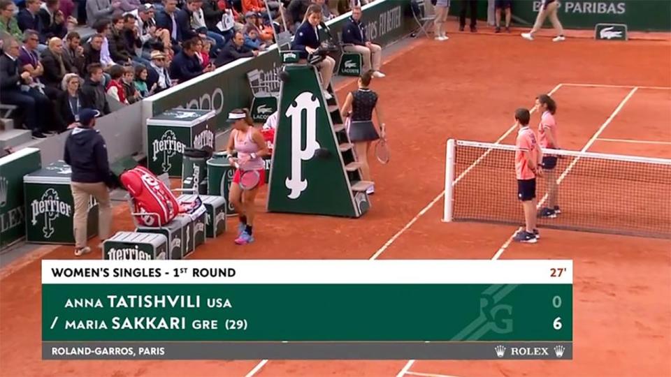 The first set lasted just 27 minutes. Image: WTA