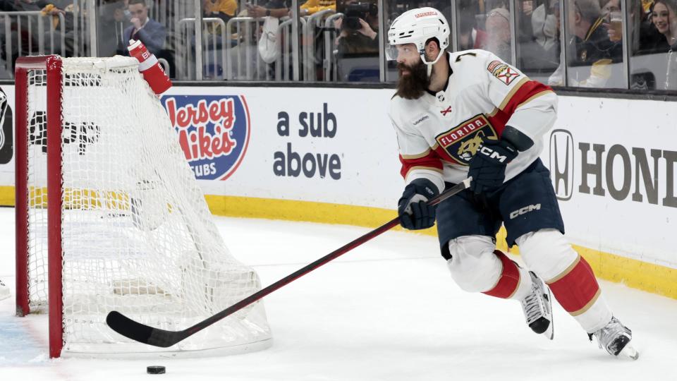 Radko Gudas showed a preference for a small hockey market in free agency. (Fred Kfoury III/Icon Sportswire via Getty Images)