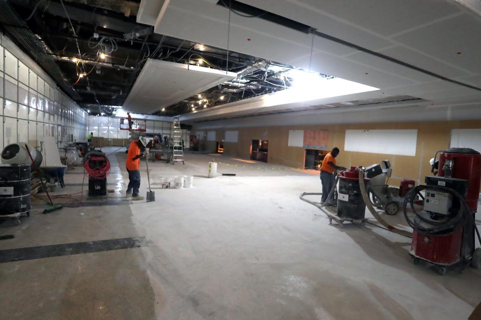 The part of the airport baggage claim area that is being upgraded in the airport's multi-year, $400 million modernization project.  July 13, 2023 