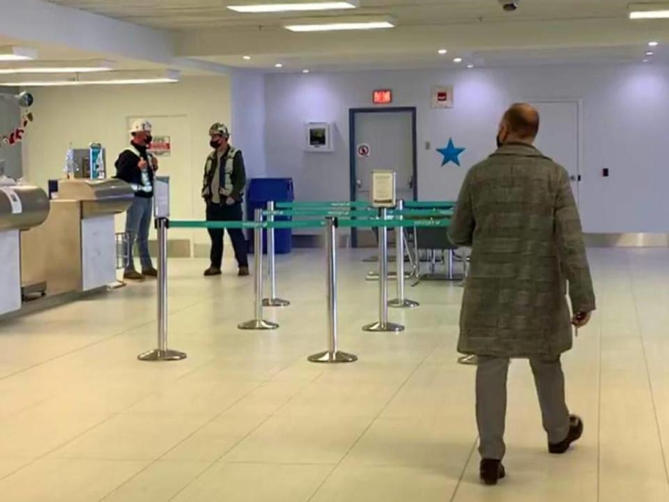 The improvements to Lethbridge's airport will be revealed to the public in early 2022. The renovations include the installation of various amenities in the airport building as well as upgrades to the airfield and pavement. (Joel Dryden/CBC - image credit)