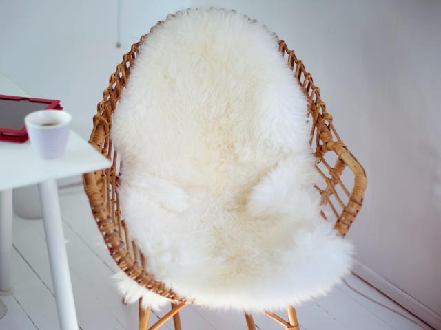 Recent interior-decor trends are pushing furniture, blankets, and pillows with faux sheepskin.