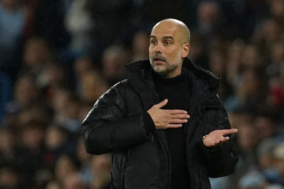 Manchester City manager Pep Guardiola says he would rather swap positions with Arsenal (Martin Rickett/PA) (PA Wire)