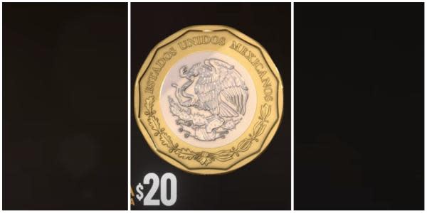 Moneda de 20 pesos mexicanos tiene un valor $100,000 pesos 